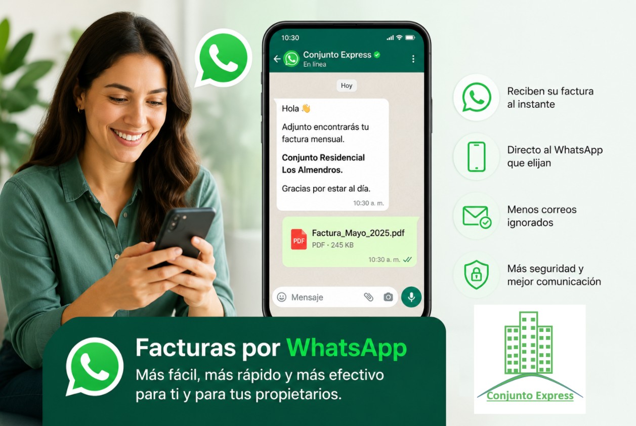 Propietarios recibiendo facturas por WhatsApp